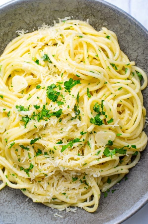 EASY GARLIC BUTTER PASTA - Butter with a Side of Bread