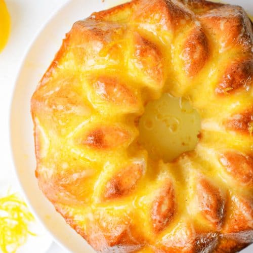 Quick Lemon Pudding Bundt Cake - Frosting and Fettuccine