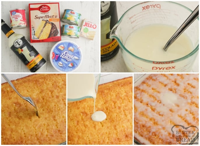 How to make Pina Colada Poke Cake