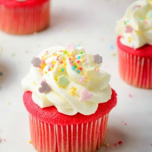 Easy Homemade Pink Velvet Cupcakes recipe