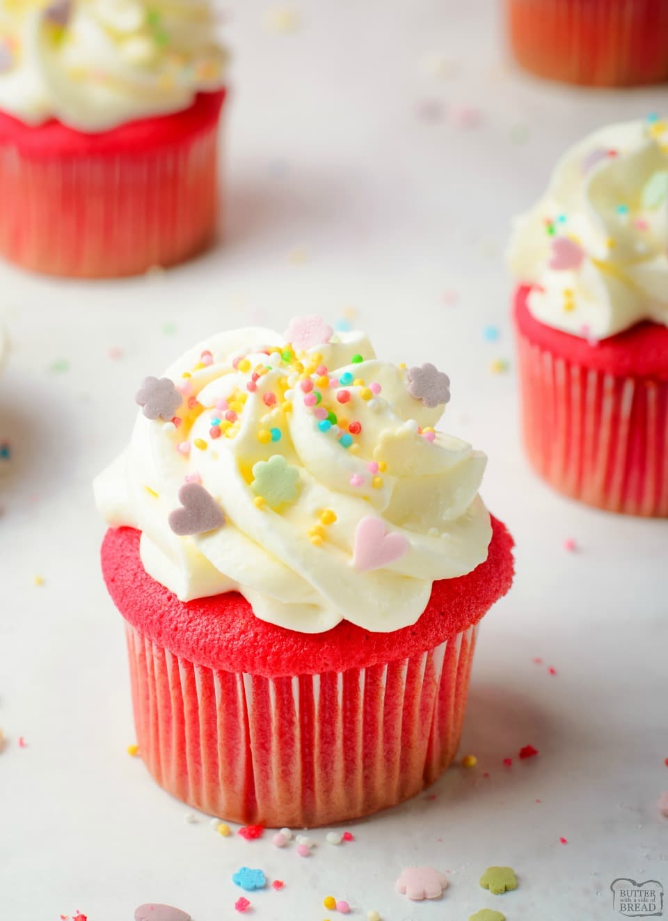Easy Homemade Pink Velvet Cupcakes recipe