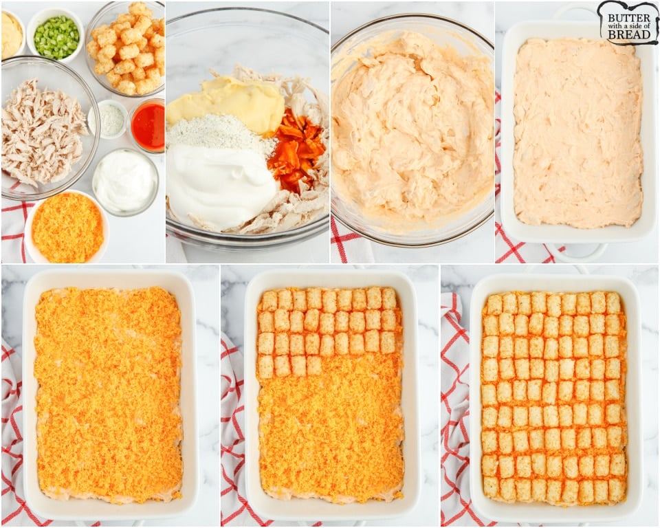 How to make Buffalo Chicken Tater Tot Casserole for dinner
