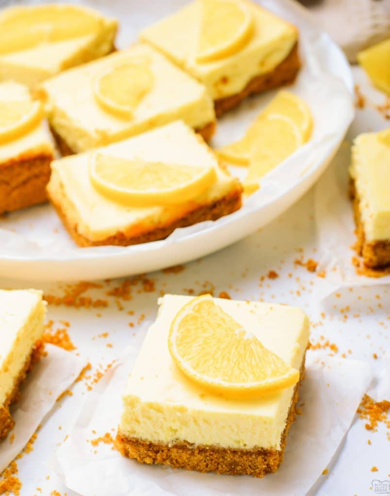 EASY LEMON CHEESECAKE BARS - Butter with a Side of Bread