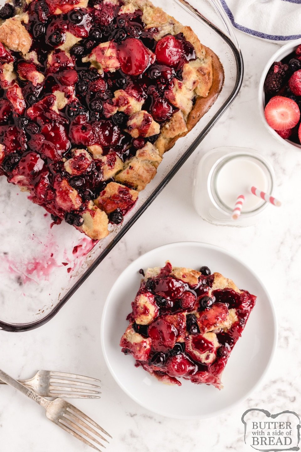 Mixed berry french toast casserole