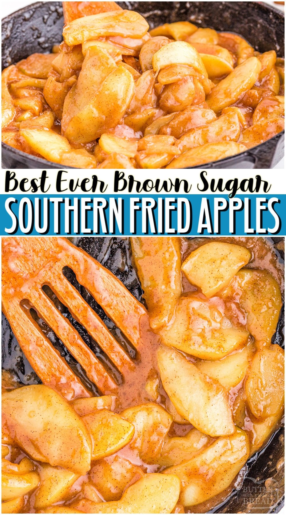 BROWN SUGAR Fried Apples made easy with crisp, fresh apples, butter, cinnamon & brown sugar! Favorite sweet southern fried apples served alongside dinner or with dessert. Perfect with a big scoop of vanilla ice cream.