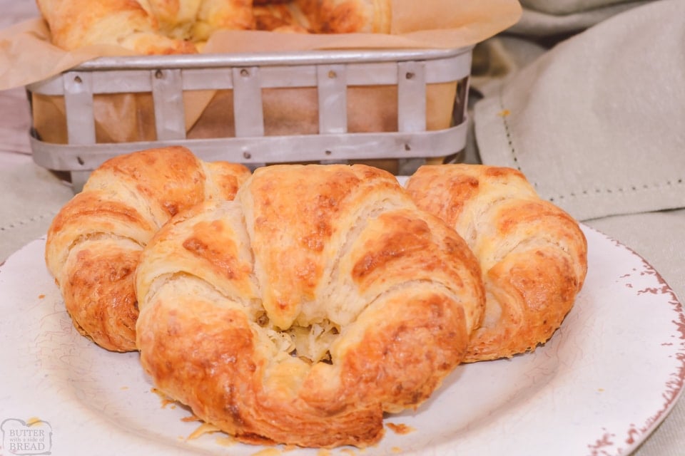 Classic Butter Croissants with instructions that any home baker can follow! Homemade Croissants with flaky layers & fabulous buttery flavor that are truly irresistible!