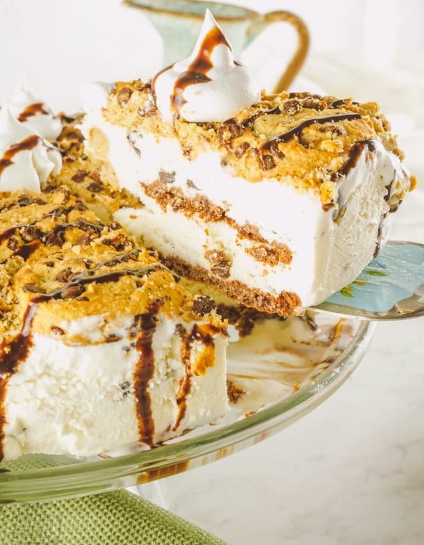 CHOCOLATE CHIP COOKIE DOUGH ICE CREAM CAKE - Butter with a Side of Bread