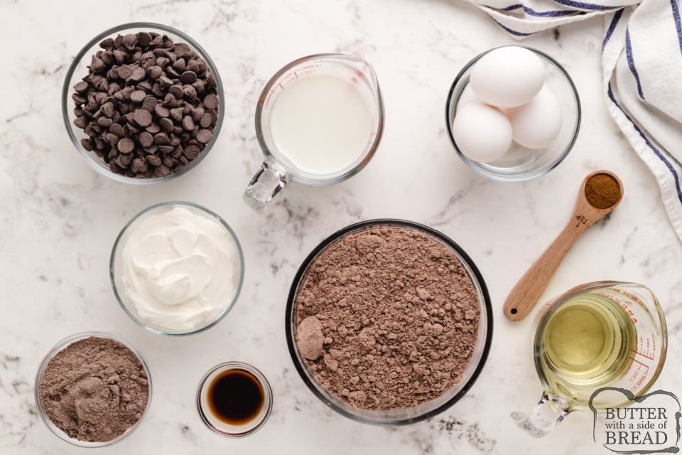 Ingredients in Copycat Costco Chocolate Muffins