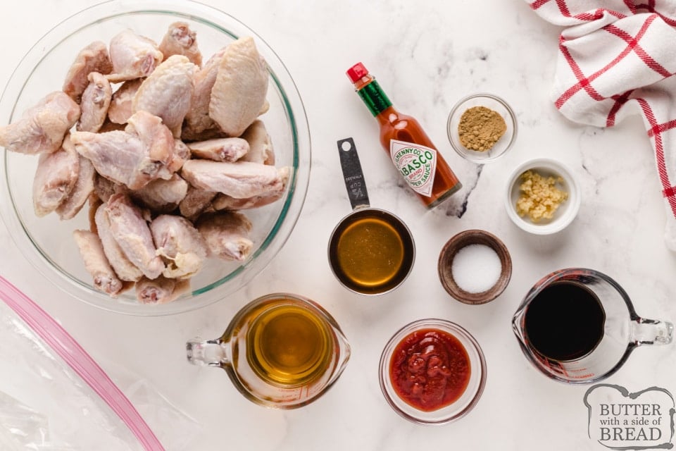 Ingredients in Oven Baked Chicken Wings