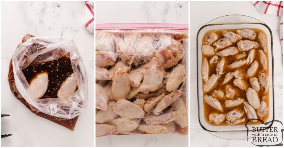 Step by step instructions on how to make oven baked chicken wings