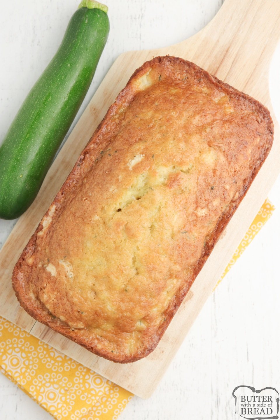 Loaf of zucchini bread with pineapple in it