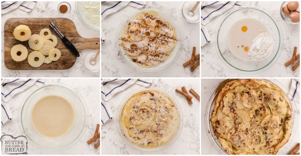Step by step instructions on how to make Apple German Pancake