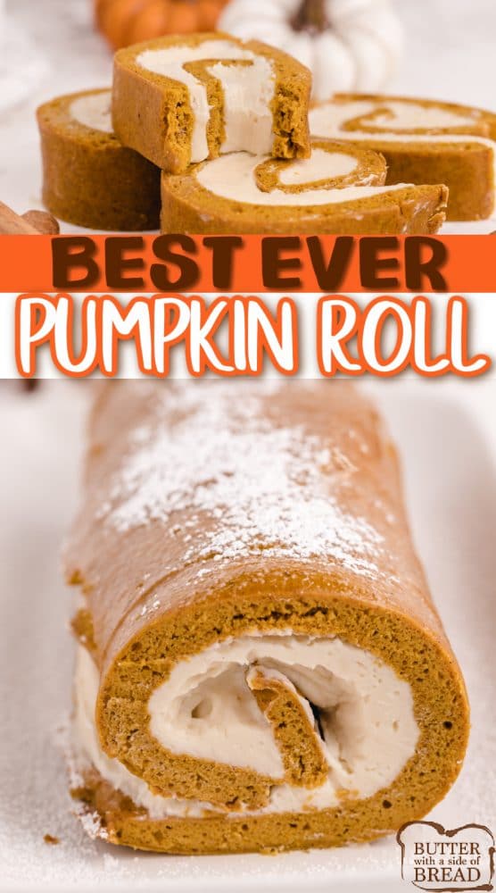 PUMPKIN ROLL RECIPE - Butter with a Side of Bread