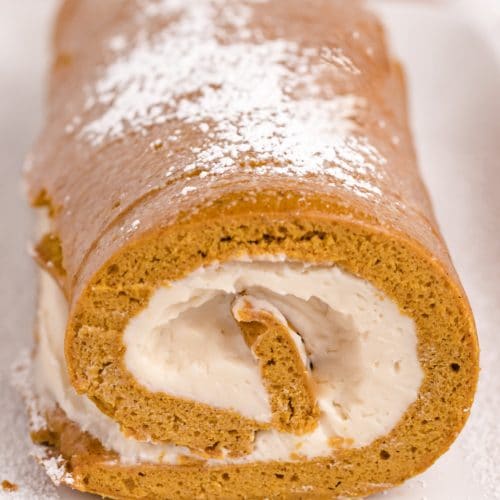 Pumpkin Roll with Toffee Filling