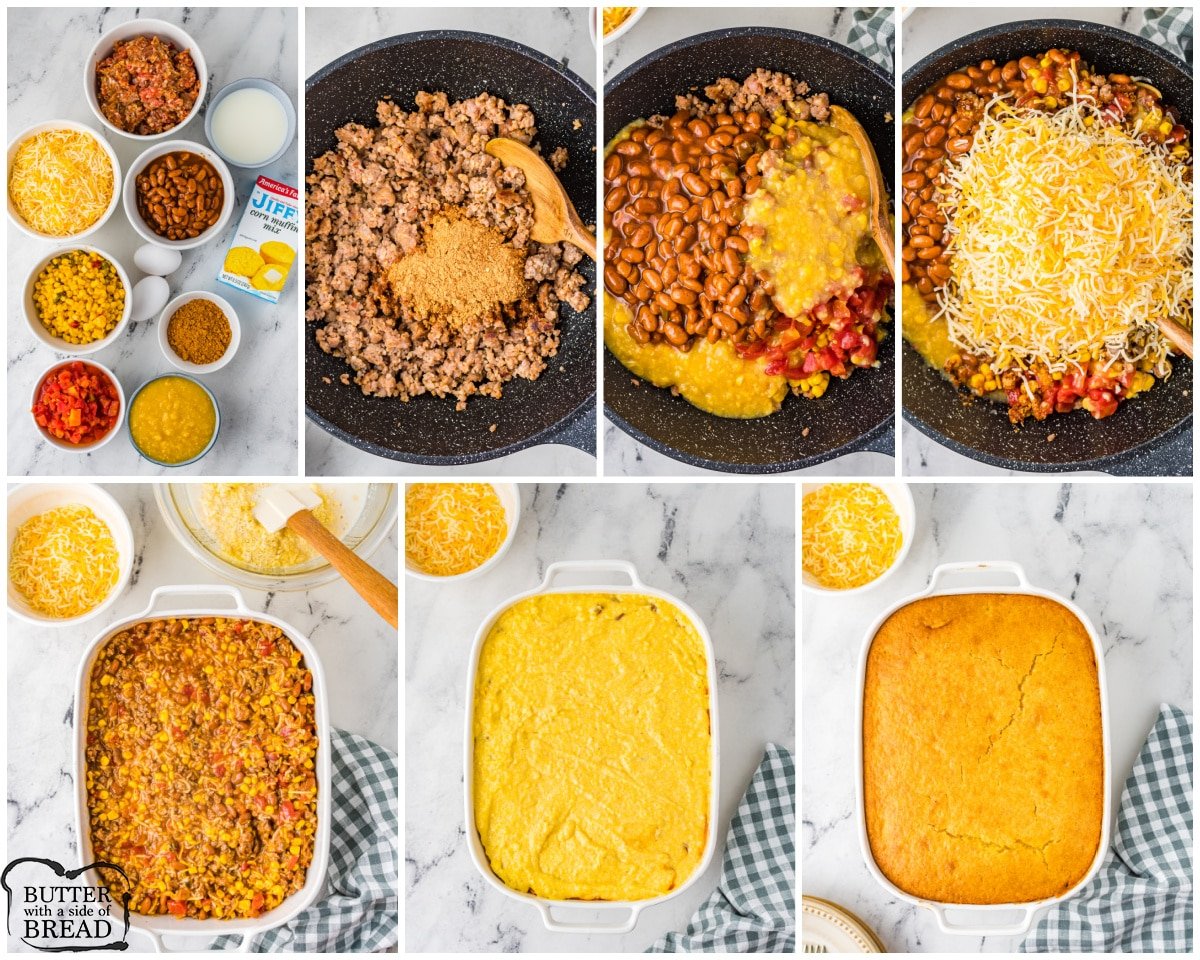 how to make taco cornbread casserole recipe