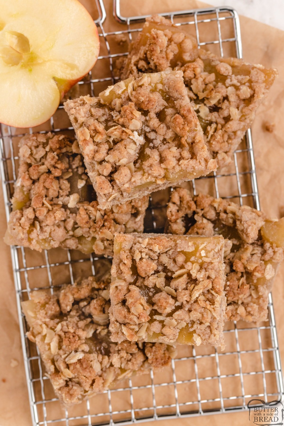 Dessert bars made with cake mix and apple pie filling