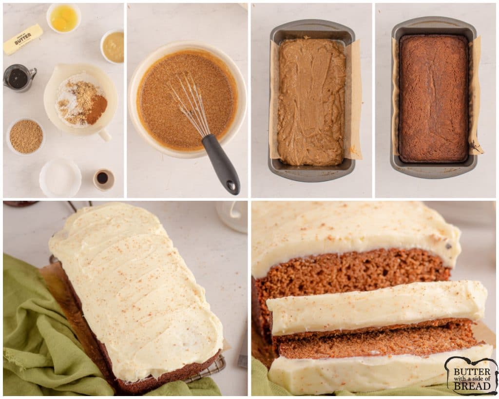 How to make a Cream Cheese Frosted Gingerbread Loaf