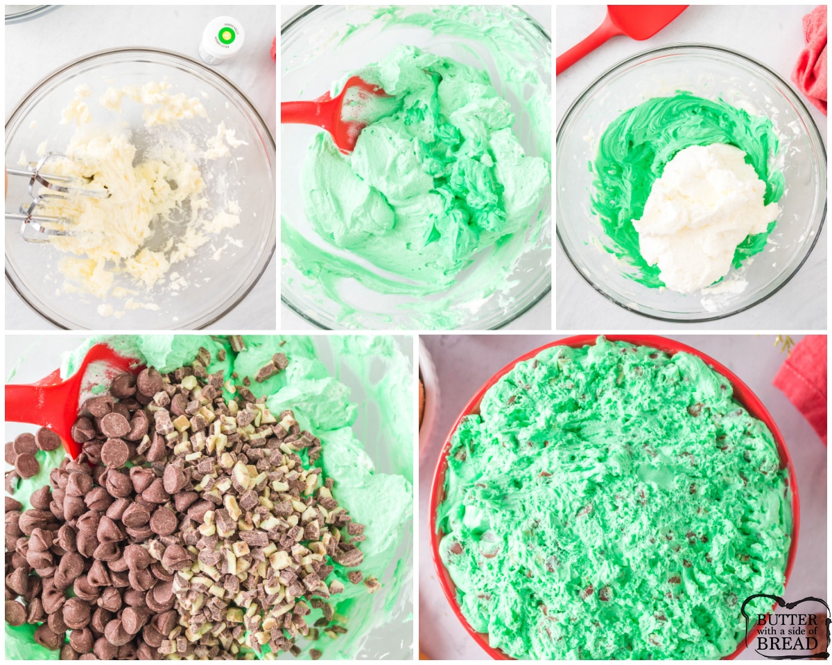 how to make no bake Mint Chip Dip