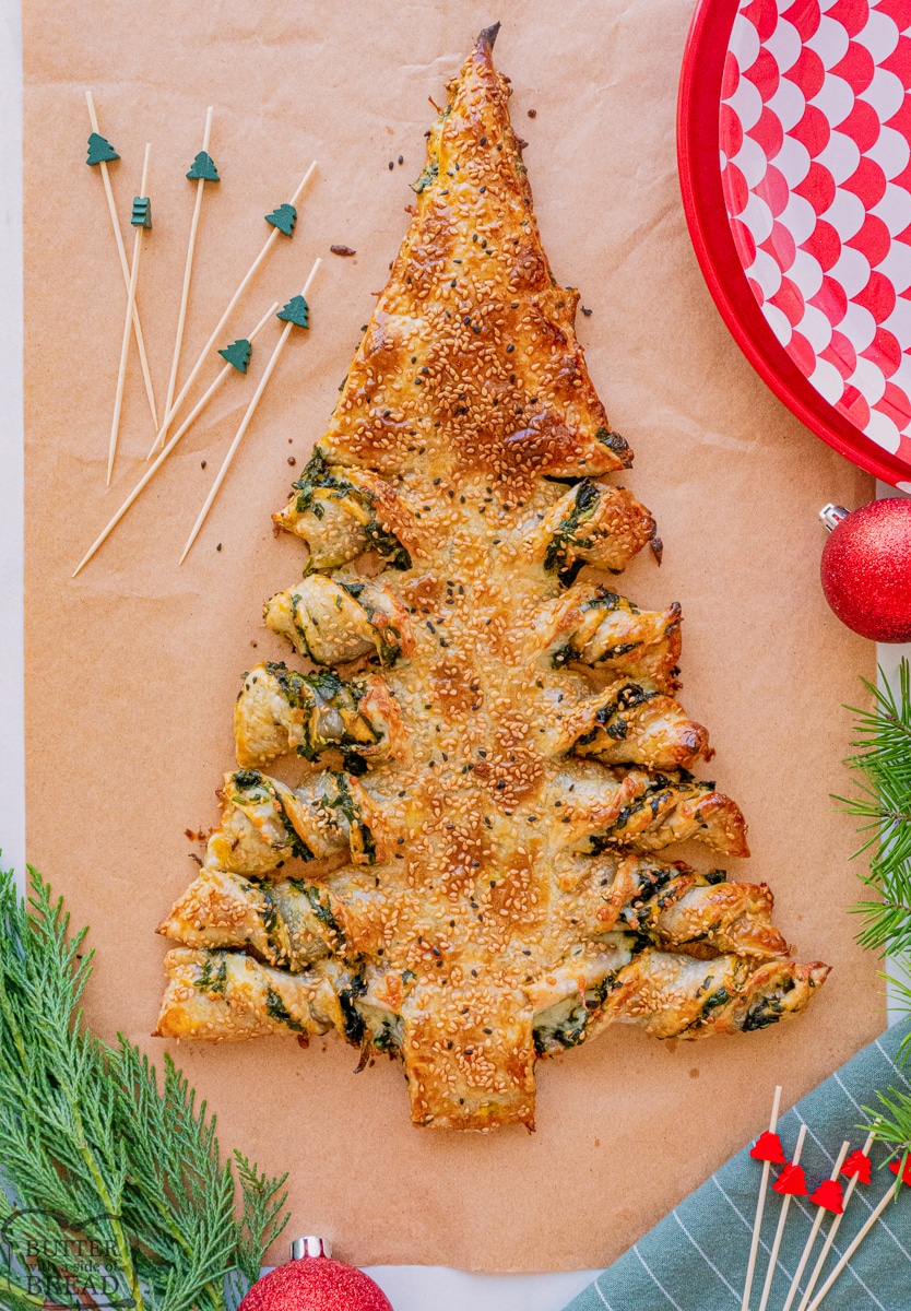 CHEESY PUFF PASTRY CHRISTMAS TREE - Butter with a Side of Bread