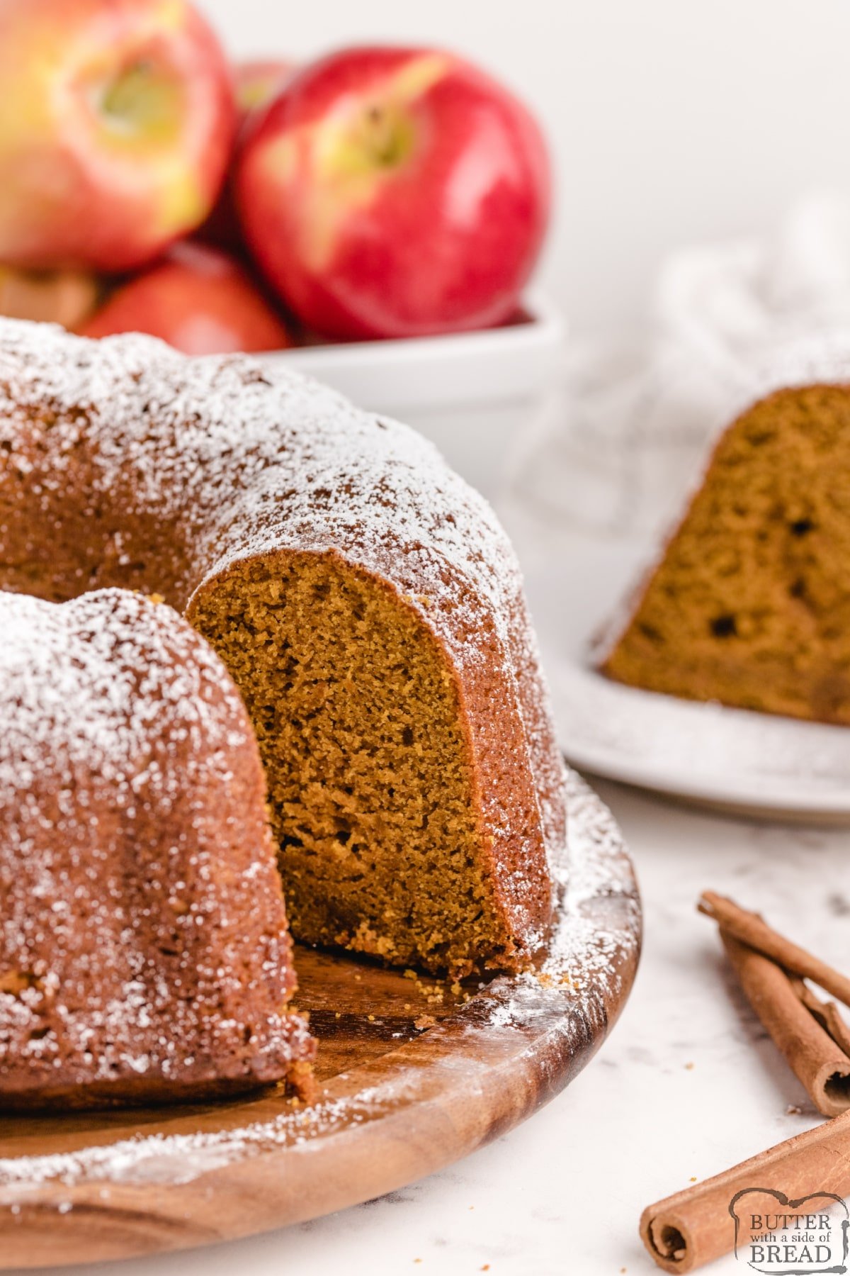 Pumpkin Apple Gingerbread made with canned pumpkin and shredded apple. All of your favorite fall flavors in one delicious gingerbread recipe!