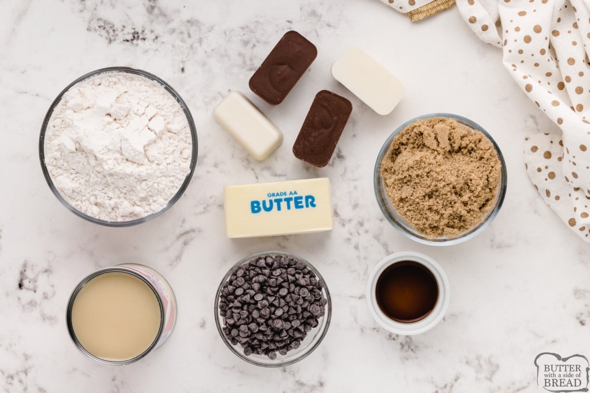 Ingredients in Chocolate Chip Cookie Dough Truffles