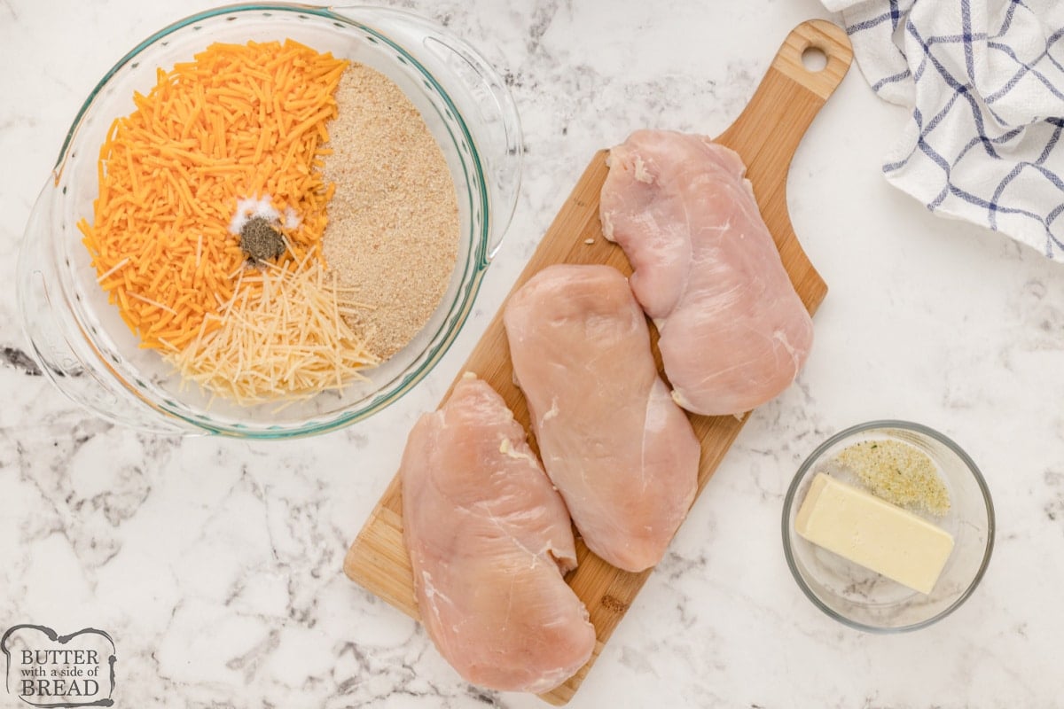 Ingredients in Cheesy Baked Chicken Breasts