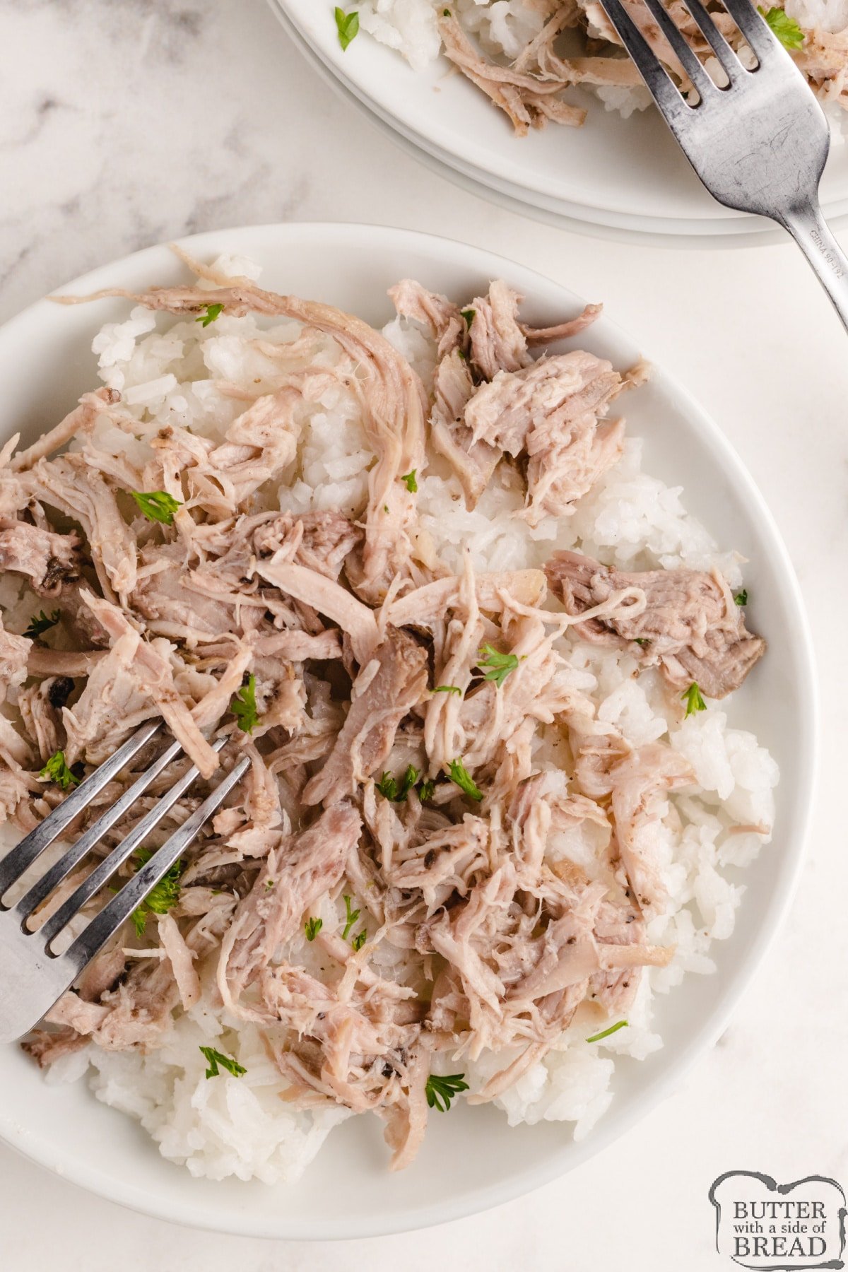 Crockpot Hawaiian Kalua Pork is tender, juicy, full of flavor and made with only 3 ingredients. Just a few minutes of prep time to make this delicious pork recipe in the slow cooker! 
