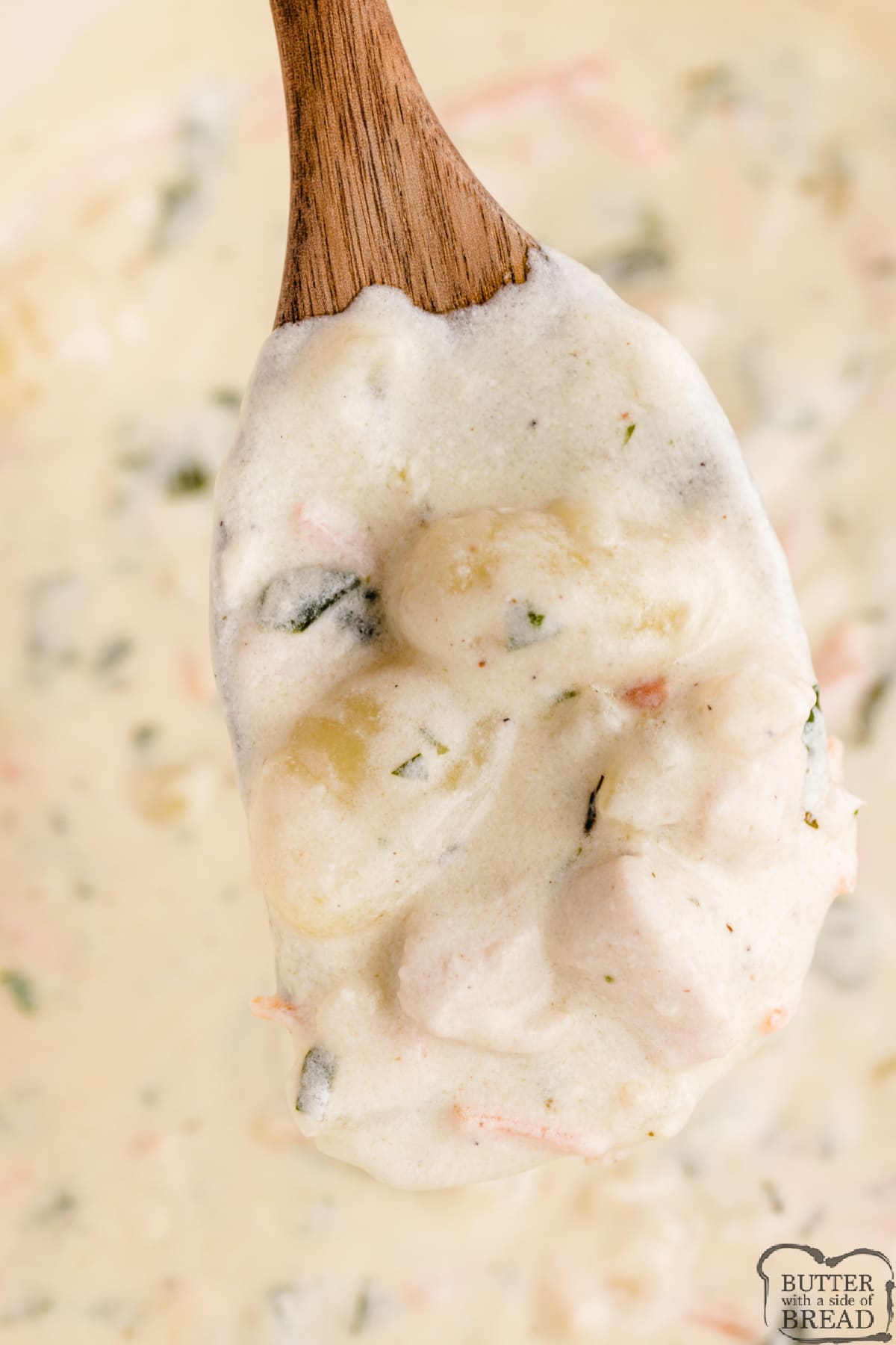 Olive Garden Chicken Gnocchi Soup is deliciously creamy and takes less than 30 minutes to make. This copycat Olive Garden soup recipe tastes just like the restaurant version!