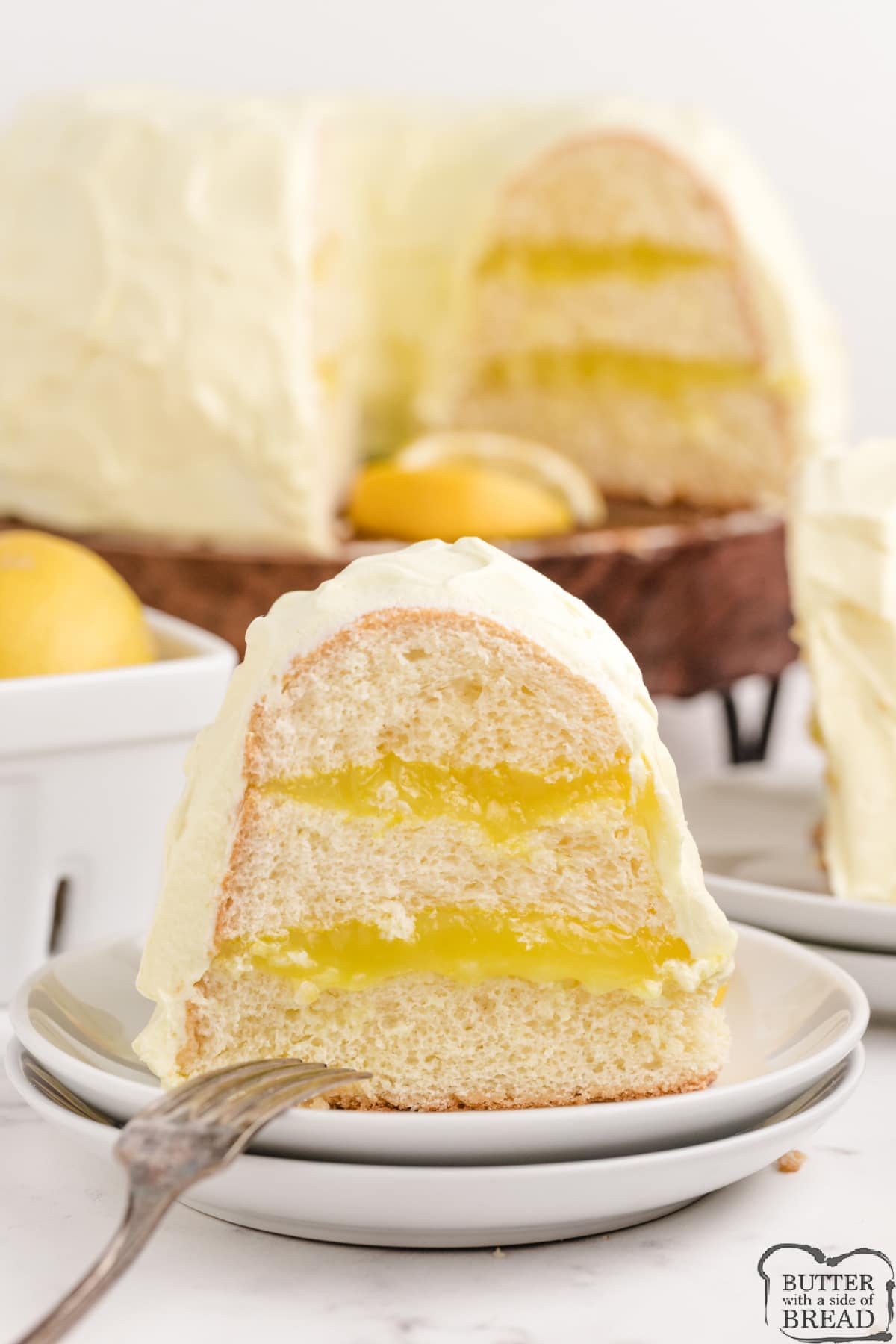 Easy layered lemon cake recipe