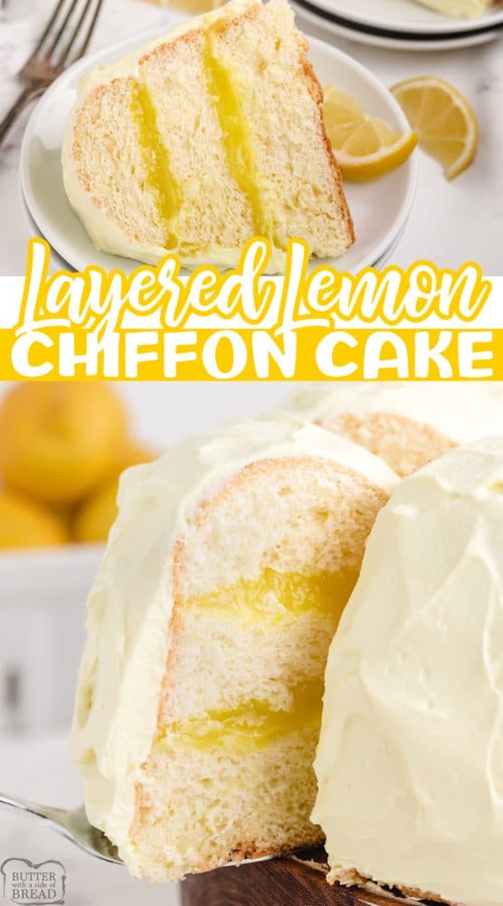 LAYERED LEMON CHIFFON CAKE - Butter with a Side of Bread