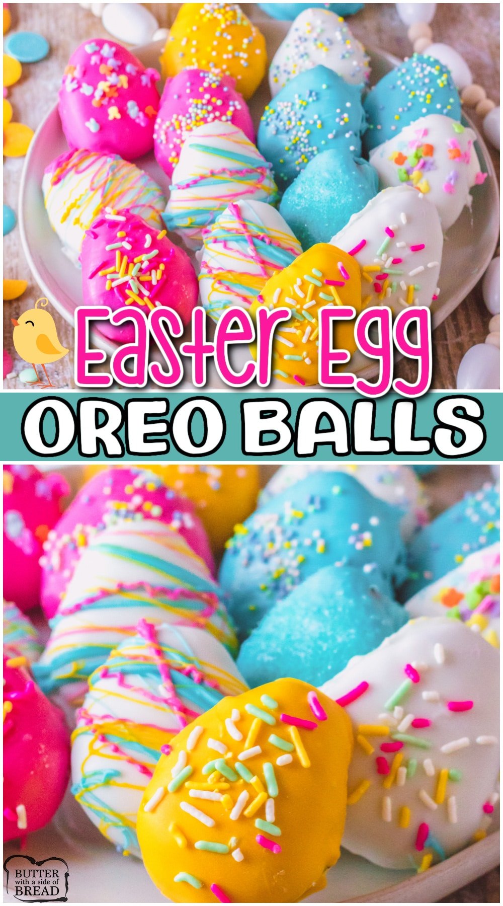 Easter Egg Oreo Balls made quick & easy with just 4 ingredients! Perfect no-bake Easter treat that everyone loves! 