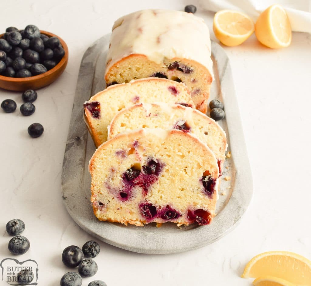 LEMON BLUEBERRY POUND CAKE - Butter with a Side of Bread