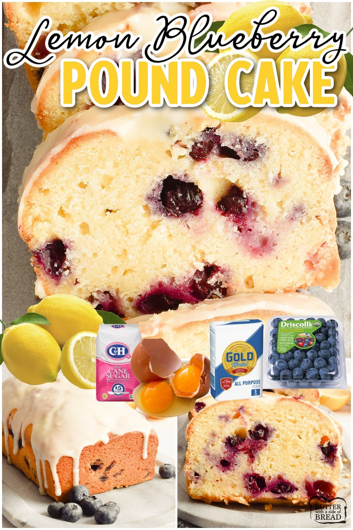 Lemon Blueberry Pound Cake is a delicious dessert packed with so much great taste and fresh berries in every slice. This Lemon Pound Cake recipe is the perfect treat for Spring snacking!