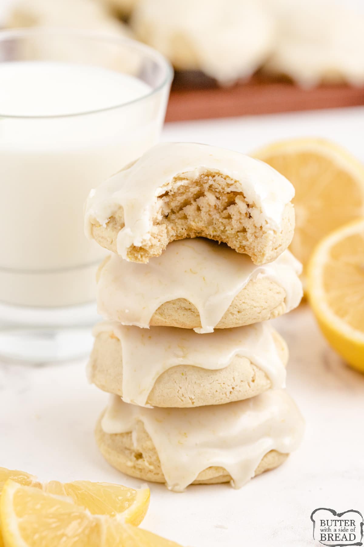 Lemon Cream Cheese Cookies are thick, soft cookies that are full of lemon flavor and are frosted with a simple lemon glaze. Delicious lemon cookie recipe made with lemon juice, lemon zest and cream cheese.