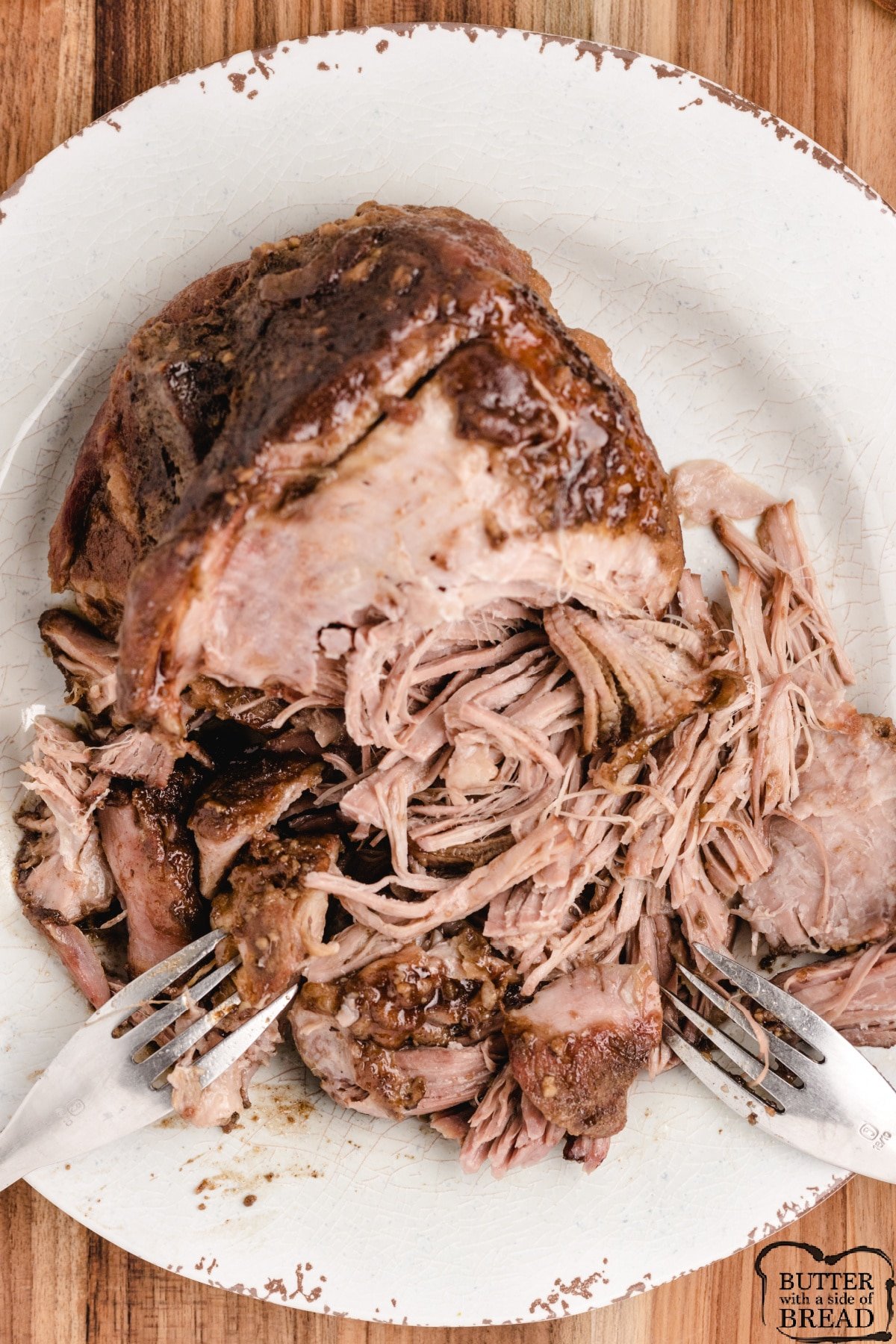 Slow Cooker Brown Sugar Cinnamon Pork Roast made in the crockpot with just a few simple ingredients. Fall-apart tender pork with the most amazing flavors. Instant Pot instructions included!