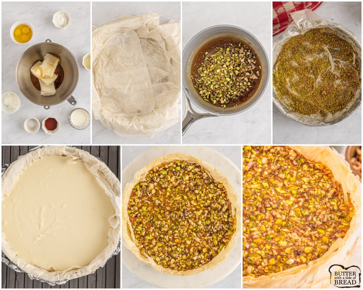 how to make a baklava cheesecake