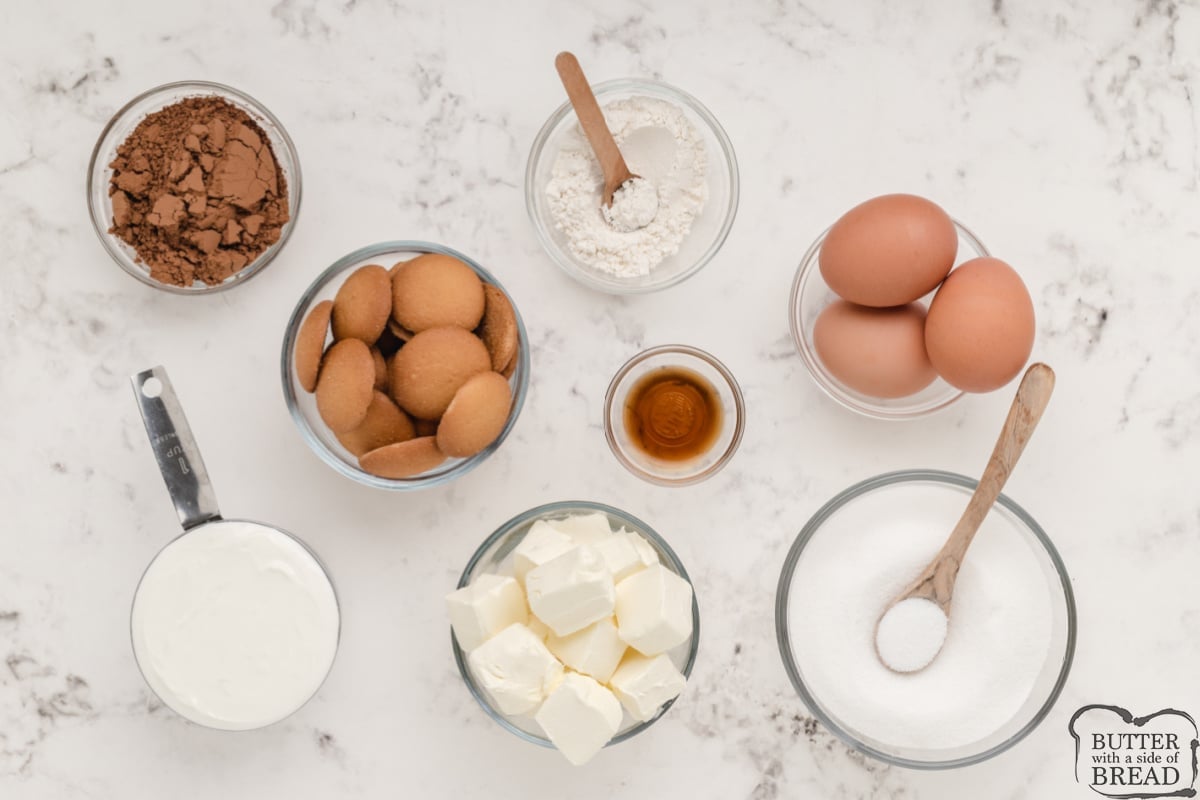Ingredients in Mini Chocolate Cheesecakes