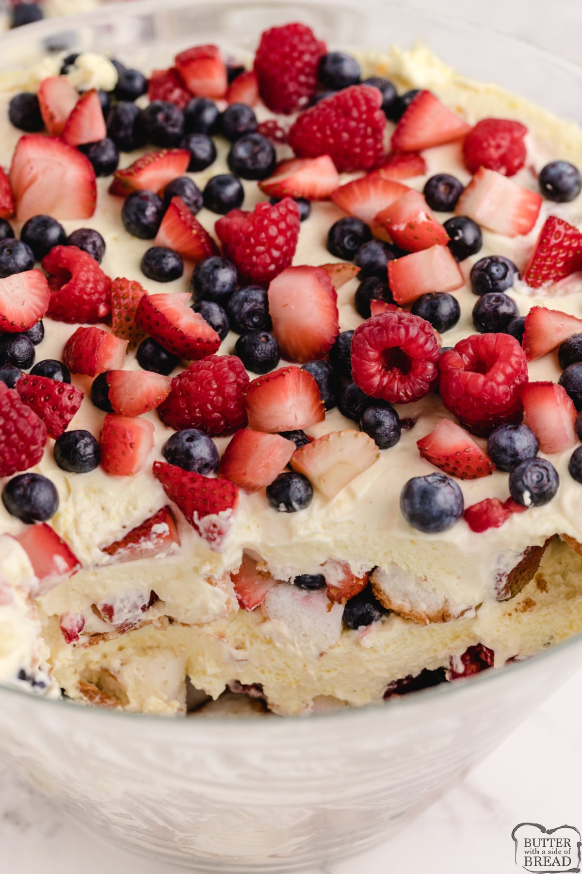 layers in a berry trifle