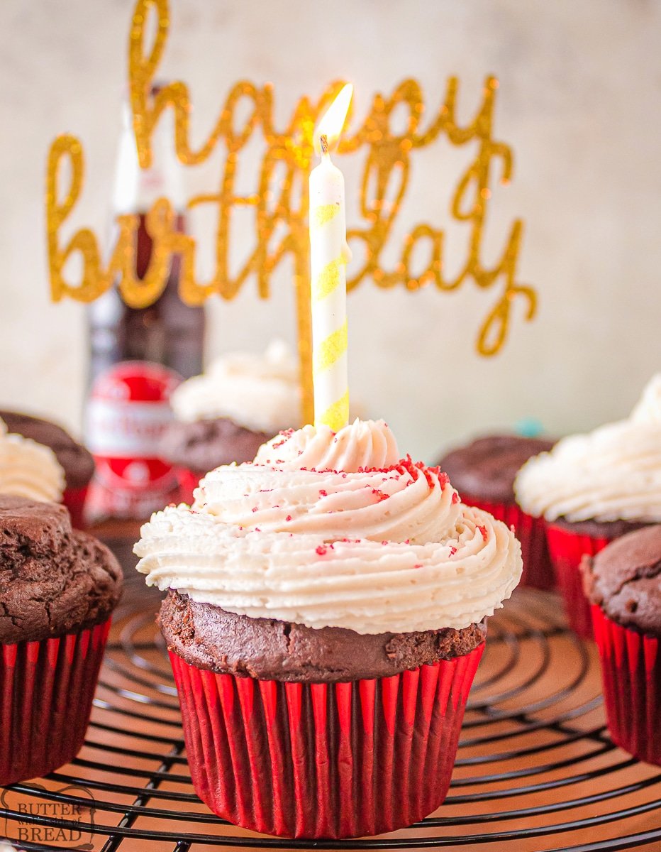 Happy Birthday Dr. Pepper Cupcakes