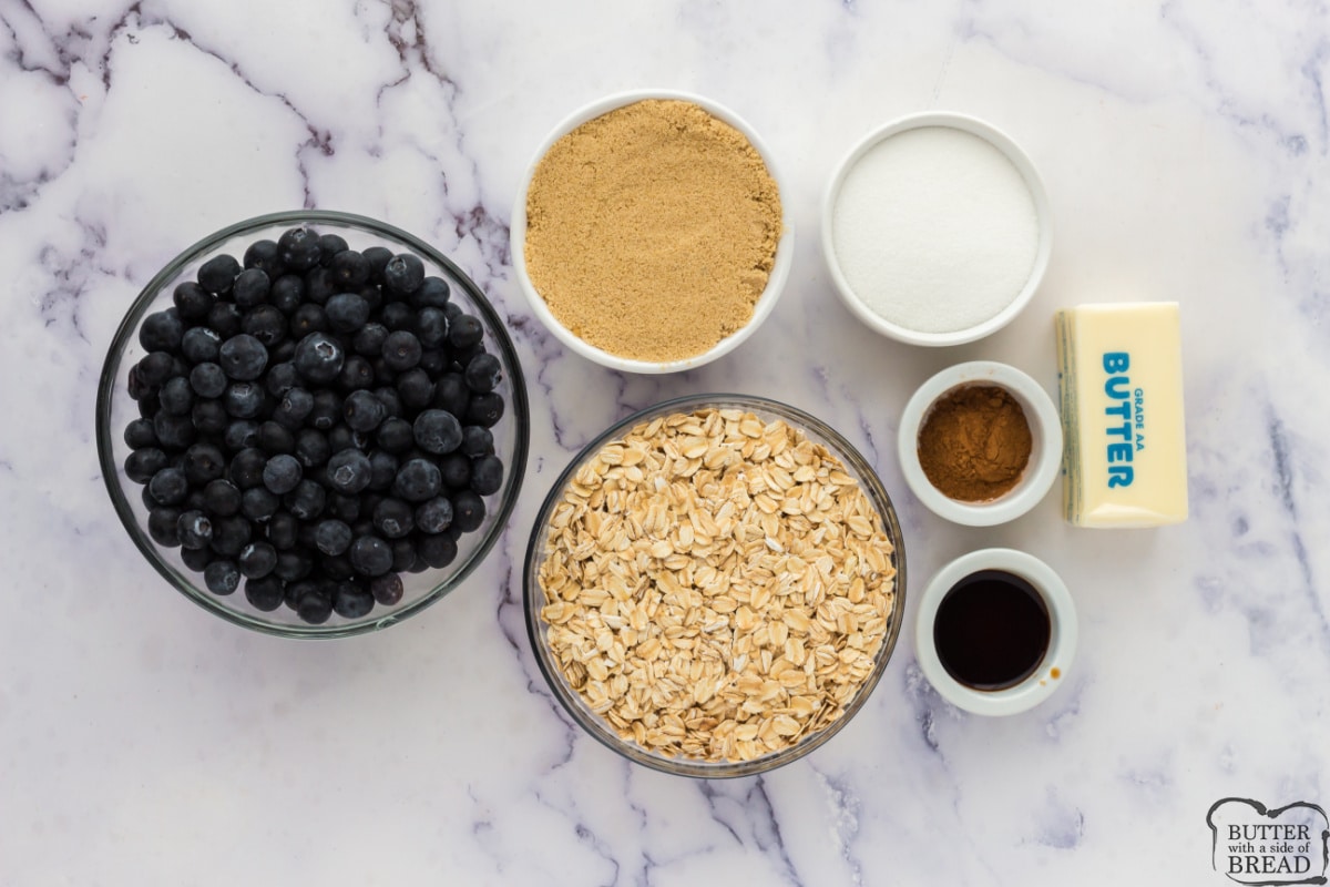 Ingredients in Blueberry Crumble