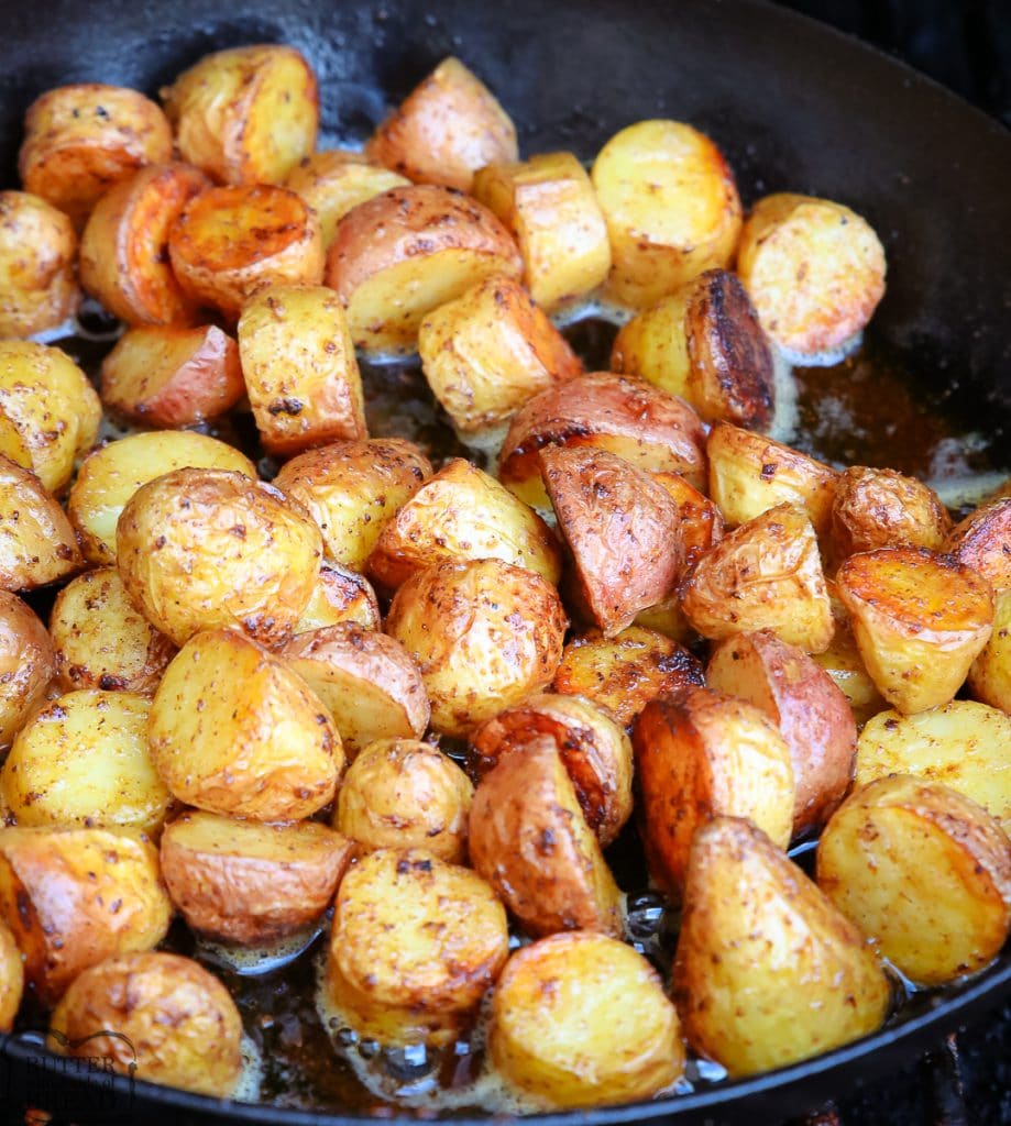 buttery potatoes made in a skillet