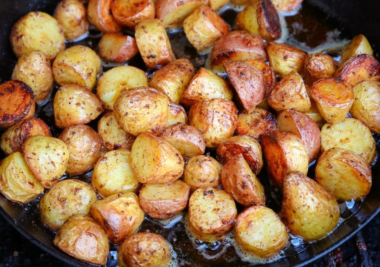 CAST IRON SKILLET POTATOES - Butter with a Side of Bread