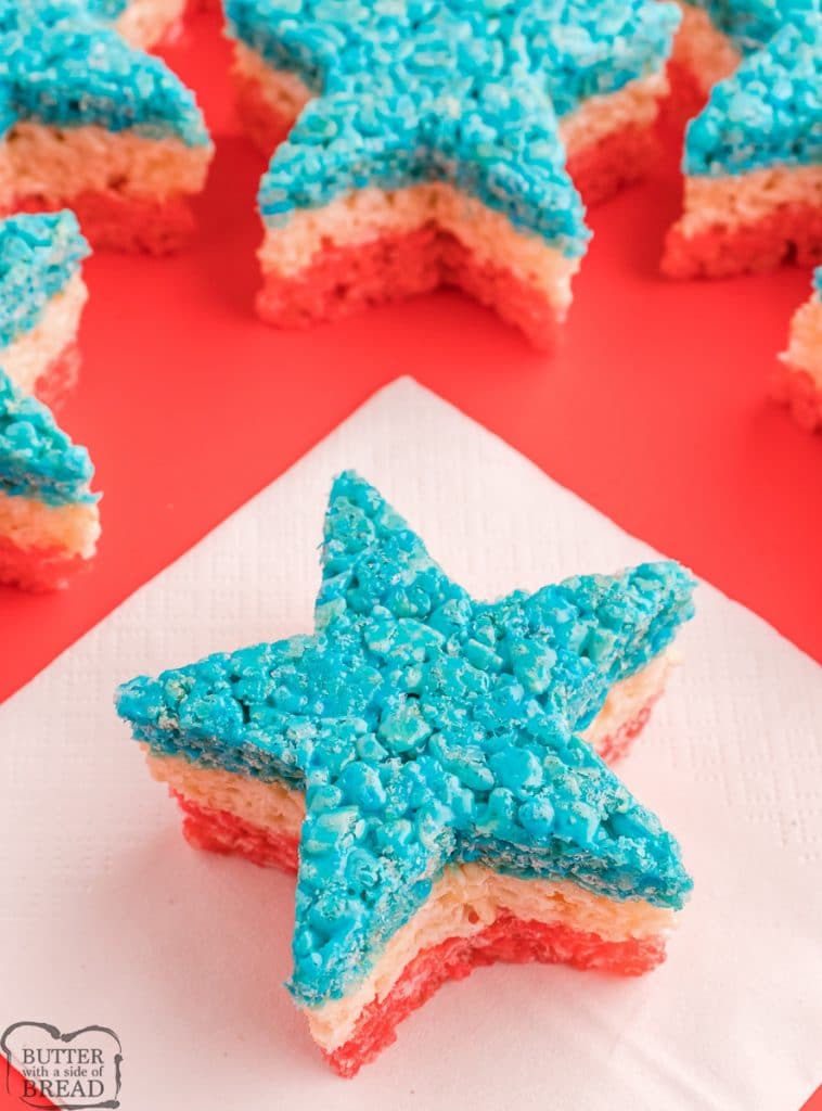 blue star krispie treat
