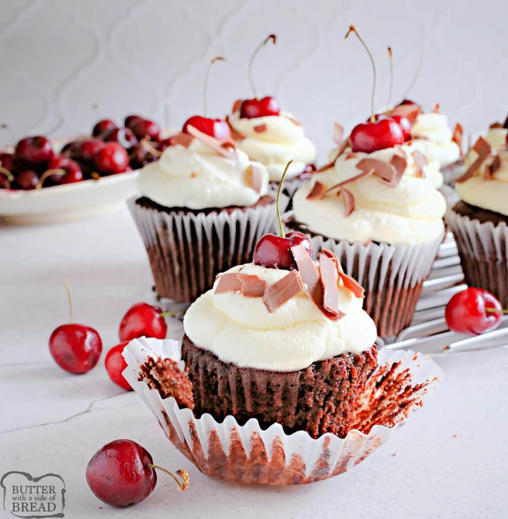 cherry chocolate cupcakes