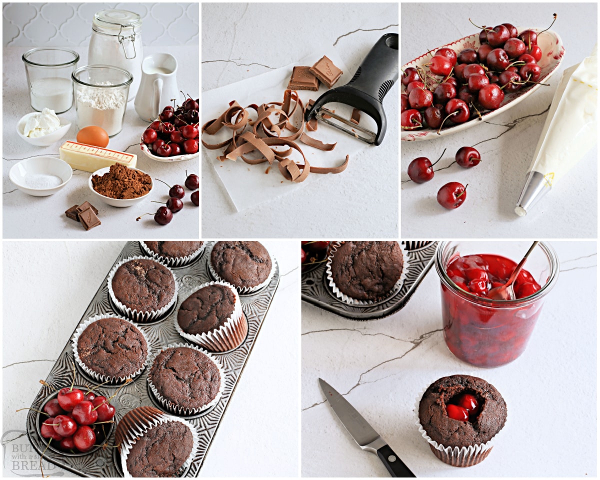 how to make homemade black forest cupcakes