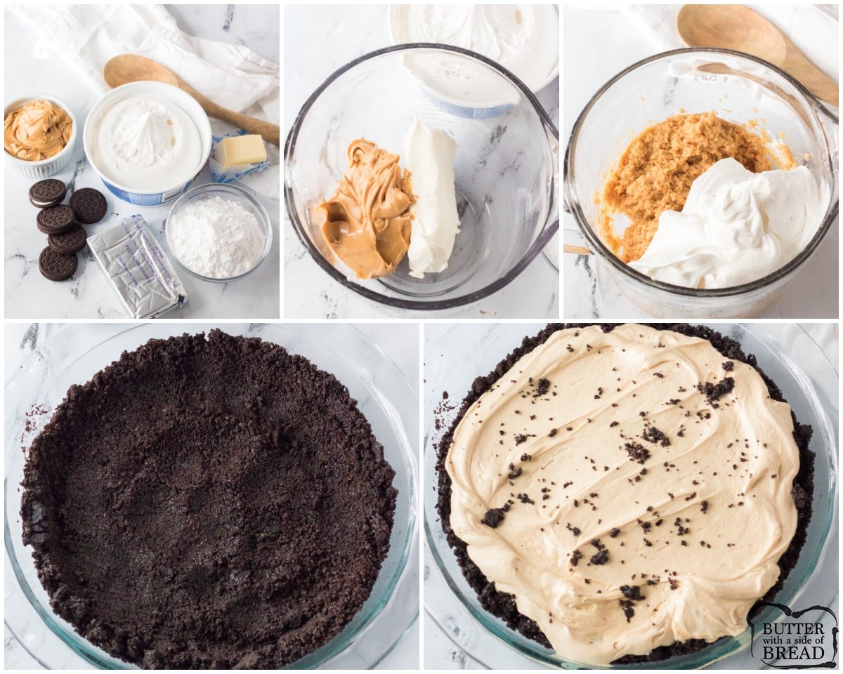 how to make a no-bake oreo peanut butter pie