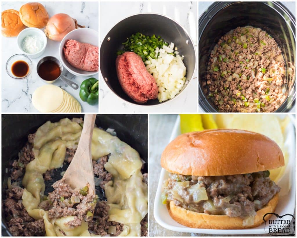 how to make Slow cooker Philly Cheesesteak Sloppy Joes
