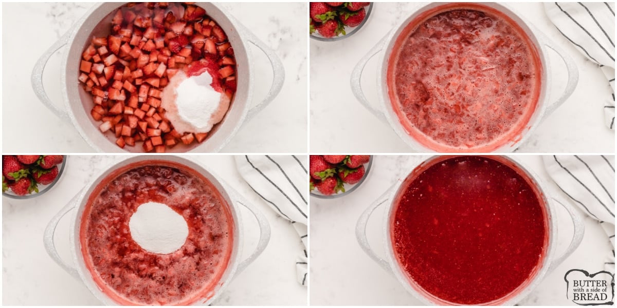 Step by step instructions on how to make Kool-Aid Strawberry Jam