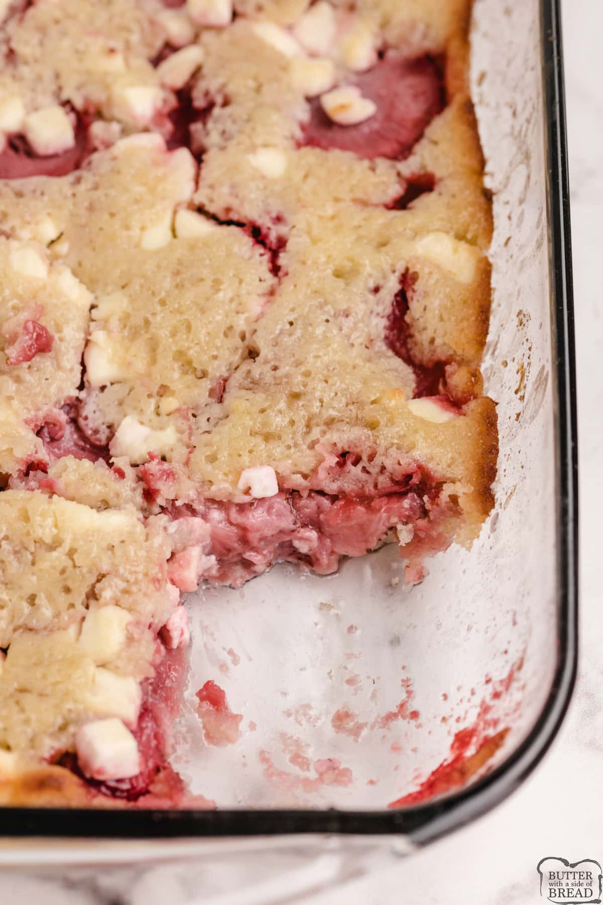 Strawberry cobbler made from scratch