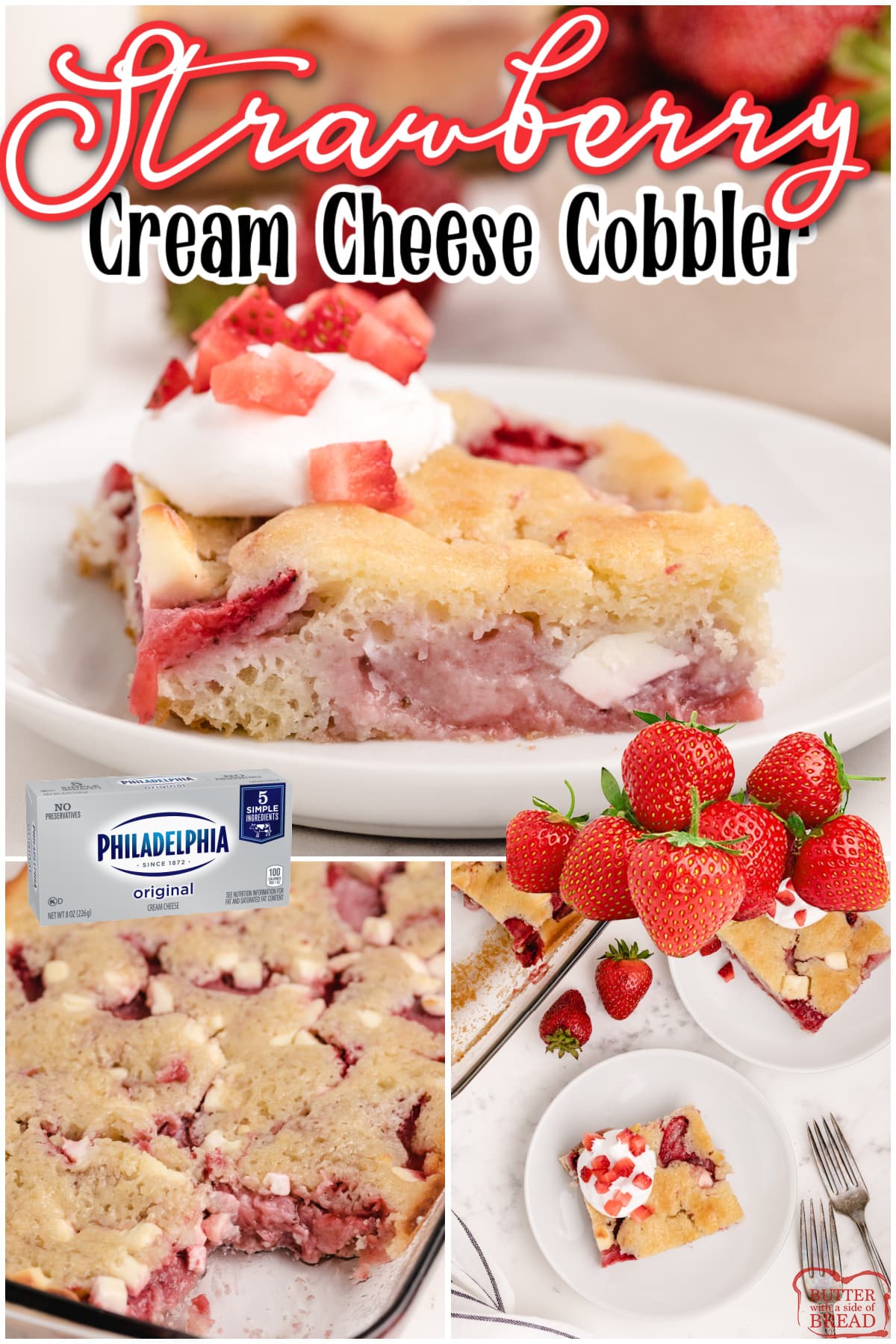 Strawberry Cream Cheese Cobbler recipe